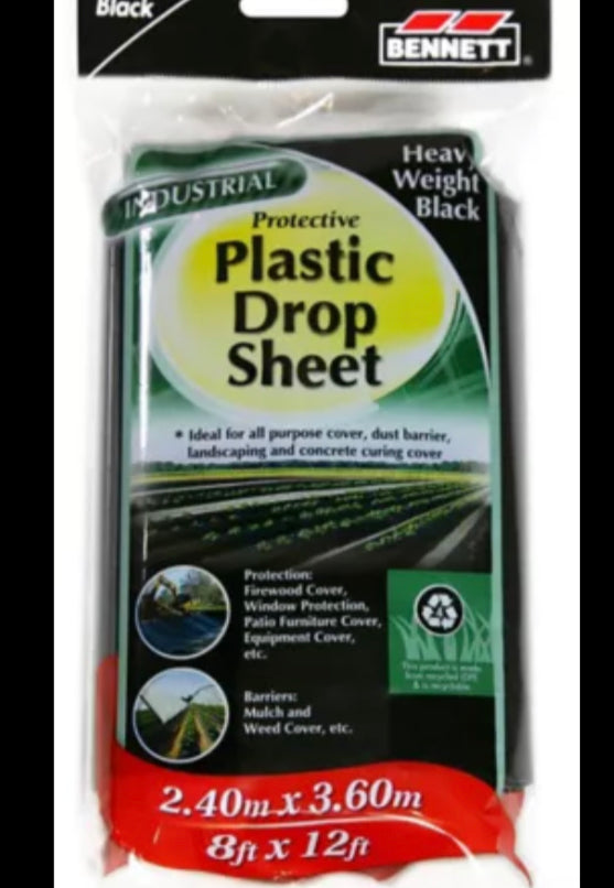 Bennett Plastic Drop Sheet 8'x12'