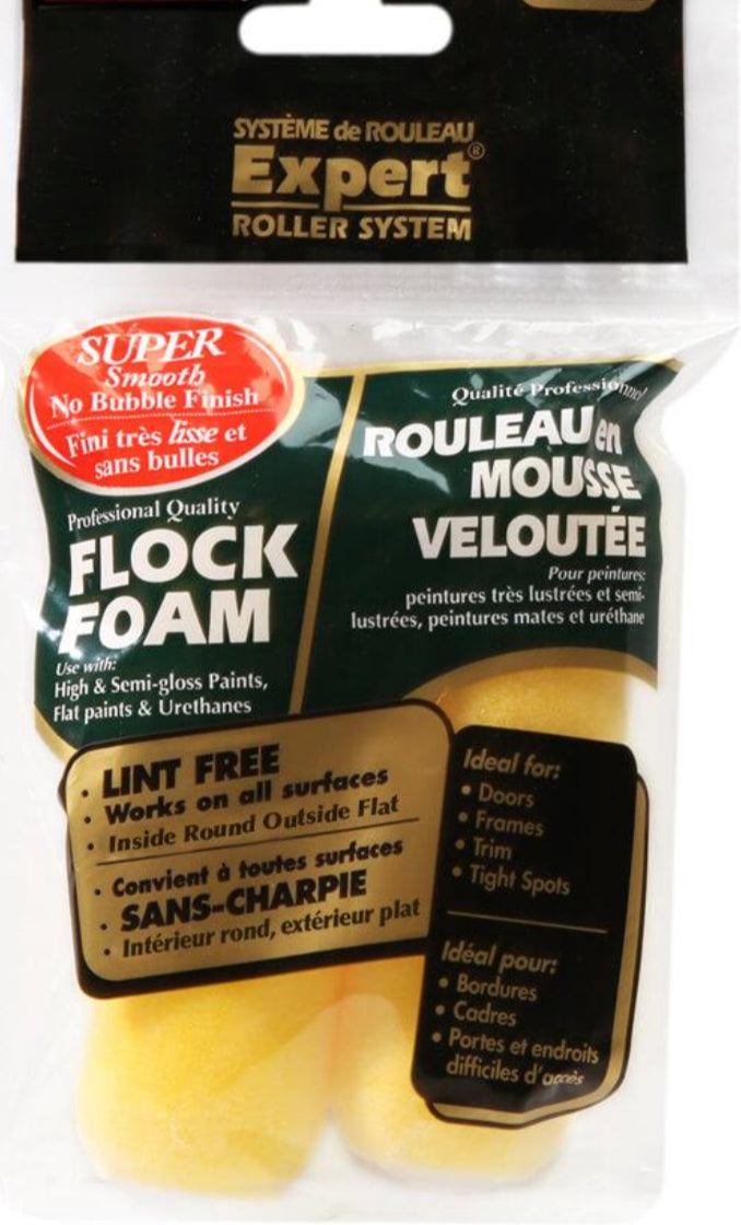 Bennett 2 Pack Inside Round Outside Flat Flock 4" Roller